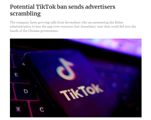 Tik Tok's Potential Ban in US